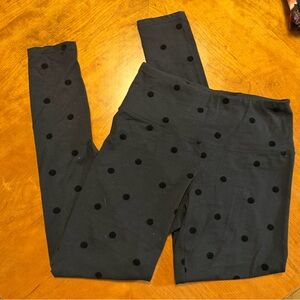 Marc New York Black Womens Leggings with Polka Dots